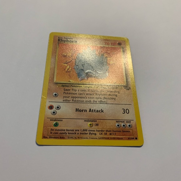 Y2K Rhyhorn Pokémon card 🔴 - Picture 6 of 7
